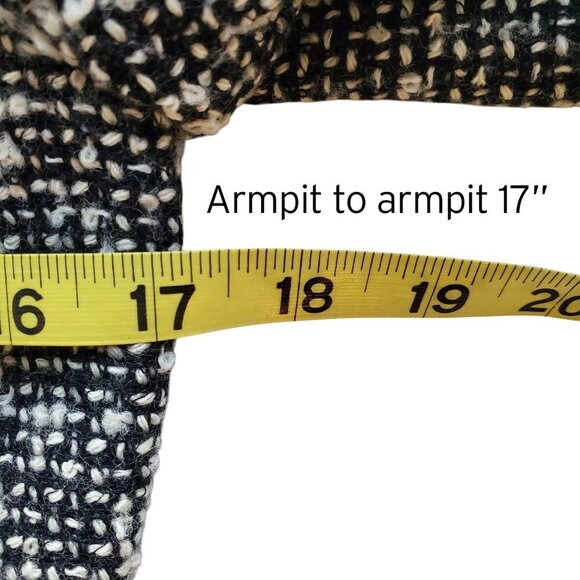 INC Tweed Boucle Fringe Trim Jacket Skirt Suit Set Clueless Chanel Vibe Size 4P - Picture 11 of 16